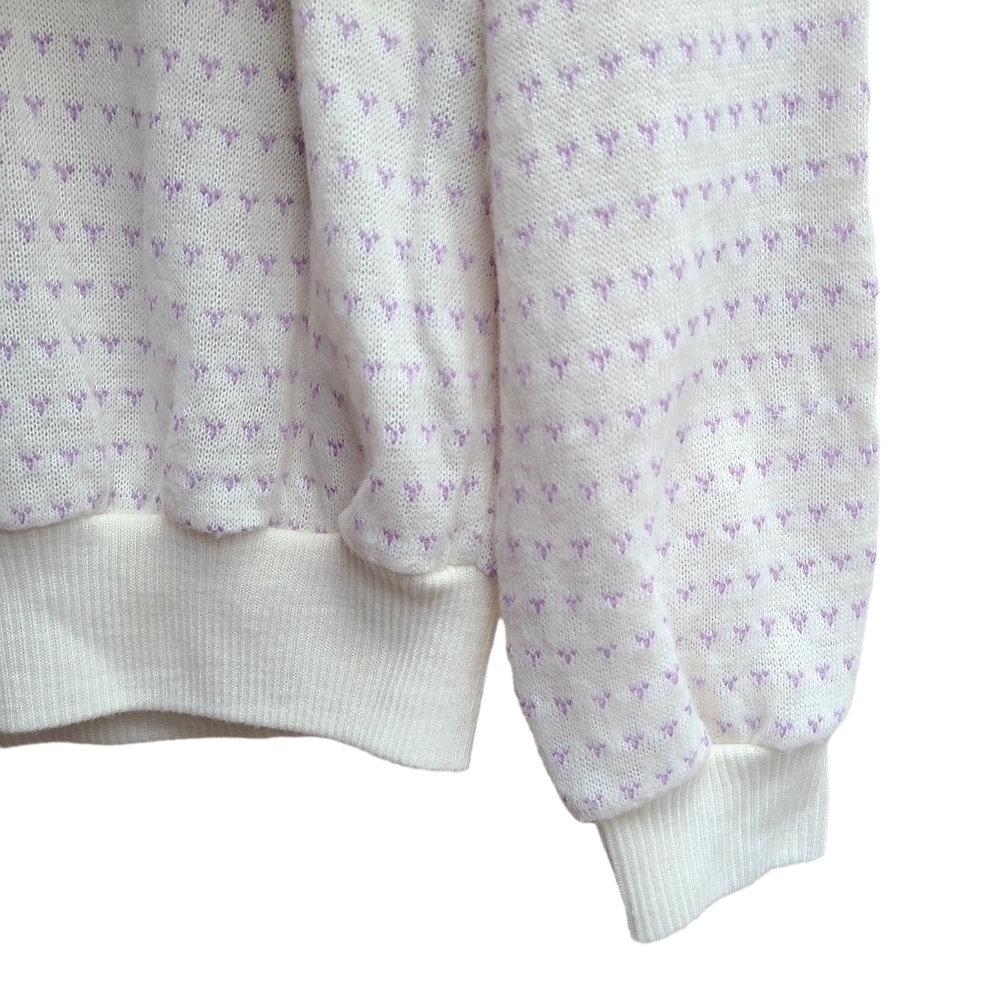 Vintage Style Up Light-weight Knit Sweater with Shoulder Button Detail, Size Med - Picture 3 of 8